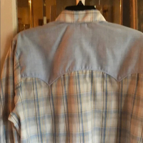 Vintage Miller Western Wear Pearl Snap Plaid Shirt Men’s Size 17-34 - Picture 2 of 8